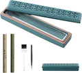 CEREMONY Incense Holder for Sticks, Ceramic Insence-Stick Holder Ash Catcher, Incense Holder Timkburner for Meditation Yoga Spa Room Incense Holder (Mesh-Green)