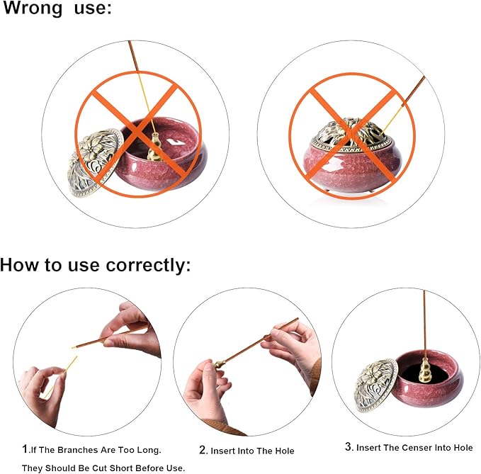Ceramic Home Decoration Incense Sticks or Cones Burner Porcelain Incense Holder