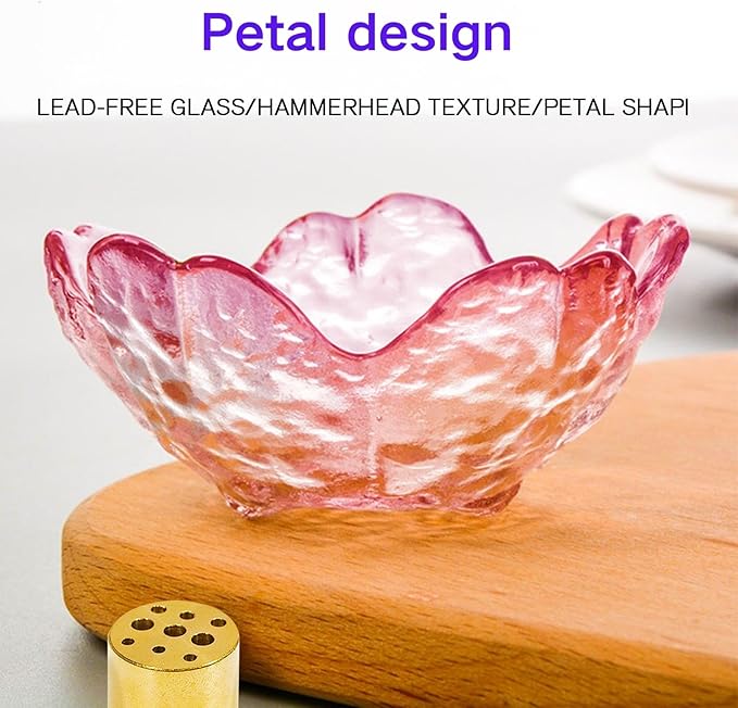 Incense Holder for Sticks, Glass Backflow Incense Burner with 9 Stick Holes, Handmade Cherry Blossom Incense Holder with Ash Catcher for Meditation, Yoga, Home Decor (NO with Gilt-Edged)