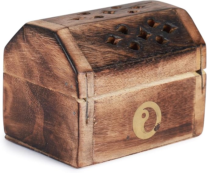 Yajna Traditional-Handmade Incense-Stick-and-Cones-Holder Incense-Burner-ash-Catcher-Stand (Treasure Box)
