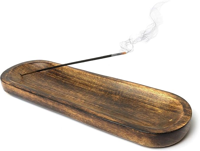 Incense Garden Incense Burner Holder - Woodburner - Ash Catcher Incense - Handmade Large Incense Holder for Aromatherapy