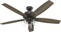 Hunter Dondra, Indoor, Ceiling Fan, with LED Lights, 60 inch, Noble Bronze