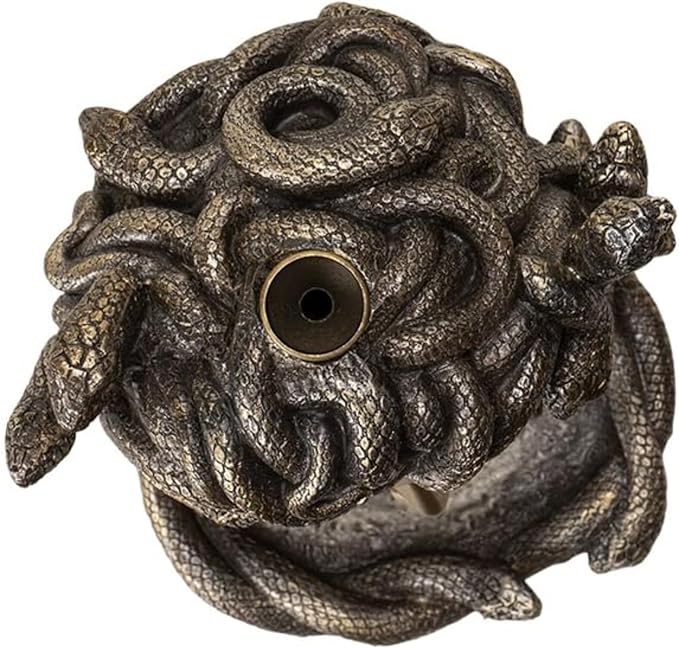 Pacific Giftware Medusa Backflow Burner, Greek Mythology Famous Monster Medusa, Waterfall Incense Burner