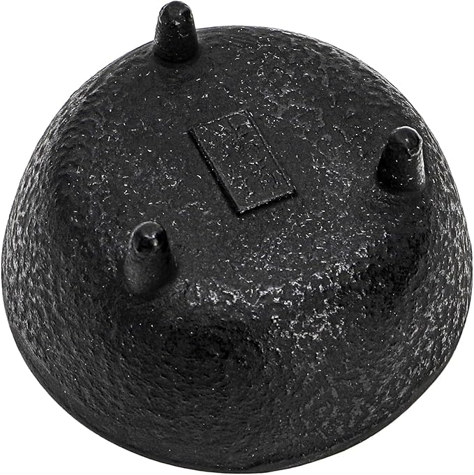 Elsjoy Cast Iron Incense Burner, Vintage Tripod Incense Holder with Lid and Handle, Mini Cauldron Incense Burner for Resins, Cones, Wax Melts