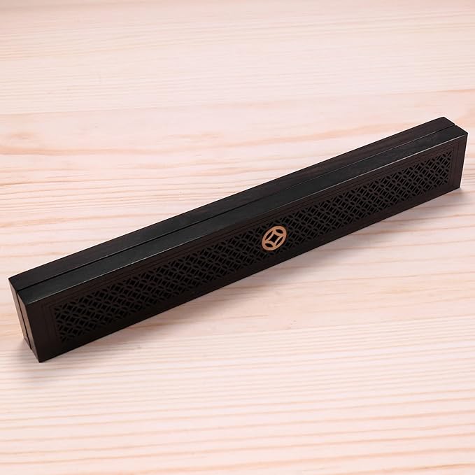 1Pcs Black Wooden Incense Holder Incense Coffin Burner Wood Incense Burner Box Aromatherapy Censer for Home Office B