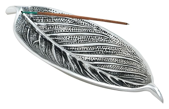 Triloka Large Recycled Aluminum Leaf Incense Holder