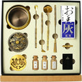 Chinese Incense Burner Kit, Agarwood Incense Burner, Incense Powder Kit, Brass Incense Making Kit, Burner Kit (Brass Lotus Flower Covers)