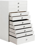 GUKA Large Jewelry Box, Jewelry Case with 10 Drawers for Big and Small Jewelry, Jewelry Storage Organizer for Watch Earrings Necklace Rings Bracelets, Birthday Wedding Gifts, White