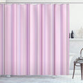 Ambesonne Stripes Shower Curtain, Abstract Ocean Inspired Palette Lines Geometrical Image Illustration, Cloth Fabric Bathroom Decor Set with Hooks, 75" Long, Blush Lilac