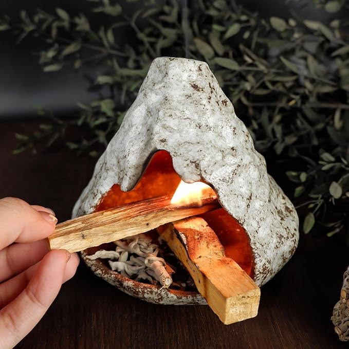 MOUGIGI Palo Santo Burner- Zongzi Modeling Incense Holder with Ash Catcher-Perfect for Sage, Sticks, and Copal-Aromatherapy Meditation Gift for Women-Perfect for Yoga, Meditation, and Anxiety Relief