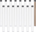 CHGCRAFT 15 Pcs Clear Plastic Tube with Black Lid Transparent Plastic Tube Clear Storage Holder Clear Bead Containers for Store Incense Sticks Beads 9.1 inches