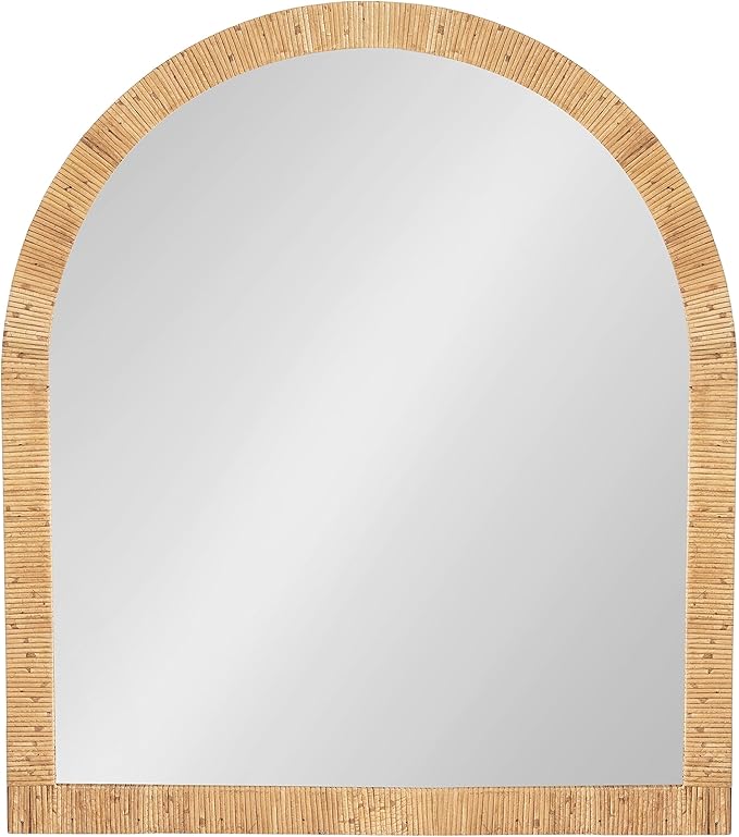 Kate and Laurel Rahfy Boho Arch Rattan Mirror
