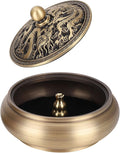 Incense Burner Holder, Antique Brass Dragon Incense Cone Burner with Incense Stick Holder for Cone Incense, Charcoal Disc, Coil Incense, 3.5 x 2.4in