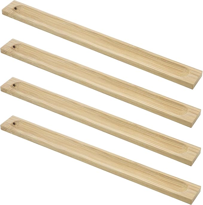 Bamboo Wood Incense Sticks Holder Incense Burner Ash Catcher (6 Pack)