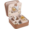 KElofoN Travel jewelry case Travel jewelry box Travel Jewelry Organizer Small Jewelry Organizer Box Gift for Girls Women with Mirror(Coffee)