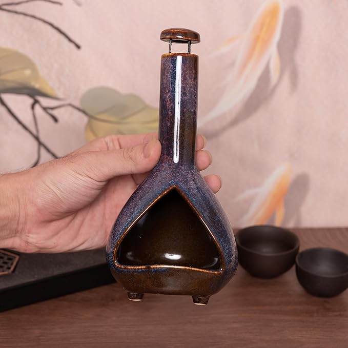 Premium Ceramic Palo Santo Holder - HighTemperature 1200°C Mini Chiminea for Sage, Incense & Palo Santo Sticks-Elegant Design for Energy Cleansing, Yoga, Meditation & Aromatherapy Idea