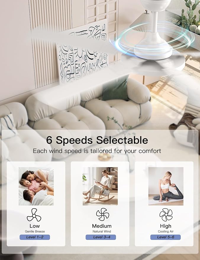 OJX Ceiling Fans with Lights, 52 inch Ceiling fan with Light and Remote/APP Control, 3CCT, Quiet DC Reversible, Dimmable, Modern Black Ceiling Fa for Bedroom, Living Room, Kitchen, Indoor/Outdoor Use