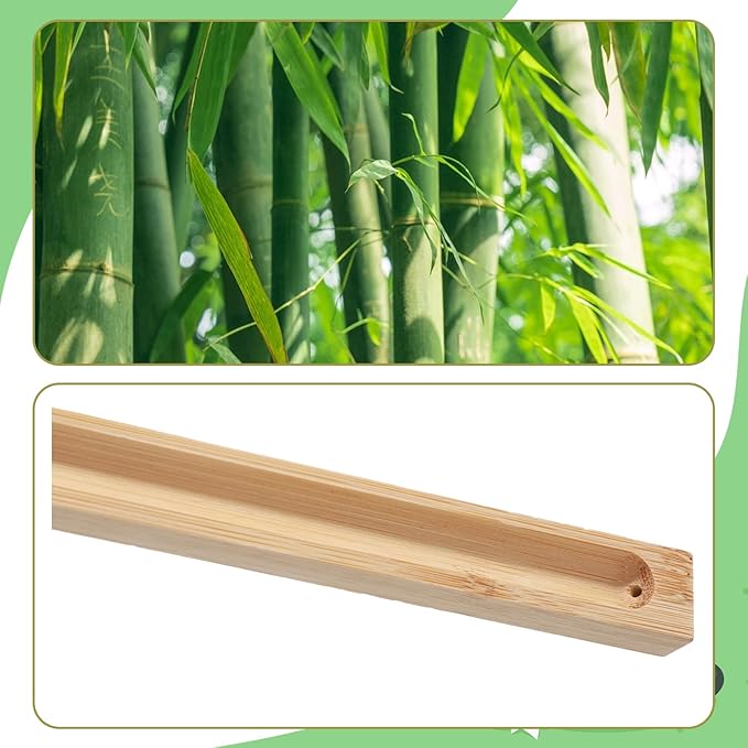 2 PCS Incense Holder for Sticks, Natural Bamboo Incense Stick Holder Incenses Burner for Meditation, Yoga, Home Decor, SPA, Table Decor