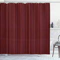 Ambesonne Maroon Shower Curtain, Classical Striped Display with Thin Lines Modern Fashion Repetitive Abstract Pattern, Cloth Fabric Bathroom Decor Set with Hooks, 69" W x 84" L, Maroon