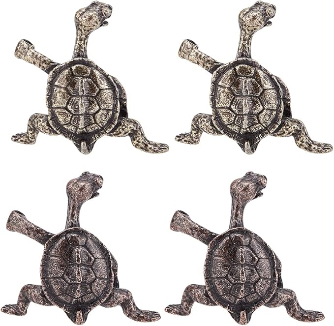 WEBEEDY 4 Pcs Incense Stick Holder Kung Fu Turtle Incense Holder Alloy Incense Burner Stand Purify The Air Censer Holder Turtle Ornament for Aromatherapy, Yoga, Meditation