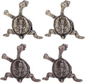 WEBEEDY 4 Pcs Incense Stick Holder Kung Fu Turtle Incense Holder Alloy Incense Burner Stand Purify The Air Censer Holder Turtle Ornament for Aromatherapy, Yoga, Meditation