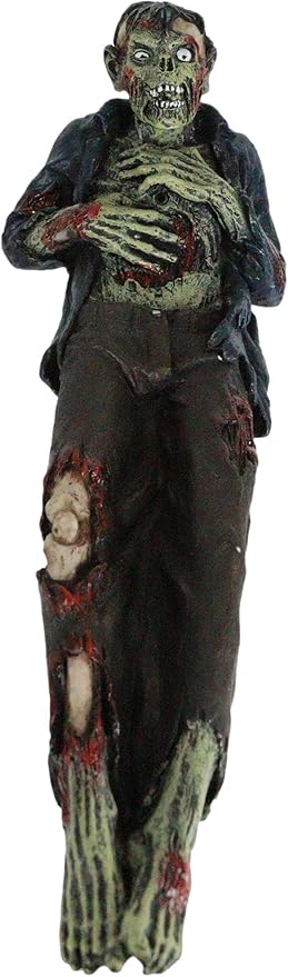 Ebros Gift Zombie Apocalypse Walking Death Undead with Impaled Ripped Chest Incense Stick Burner Holder Figurine 9.5" Long Ossuary Macabre Underworld Themed Aromatherapy Accent Sculpture