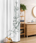 Ambesonne Sketchy Stall Shower Curtain, Young Thin Pine Trees on Rocks Ecology Forest Park Habitat Landscape Sketch Print, Fabric Bathroom Decor Set with Hooks, 36" W x 72" L, White Charcoal