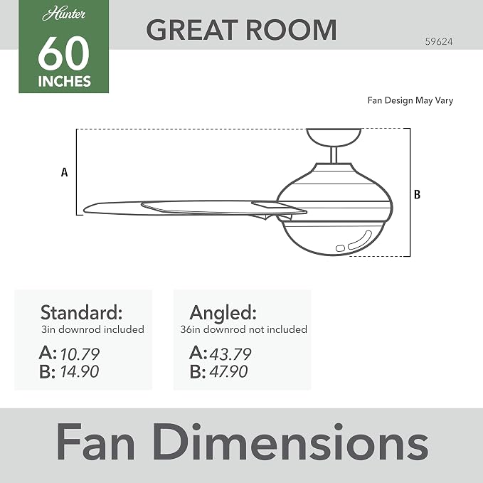 Hunter Solaria, Outdoor or Indoor, Ceiling Fan, Quiet, 60 inch, Matte Black