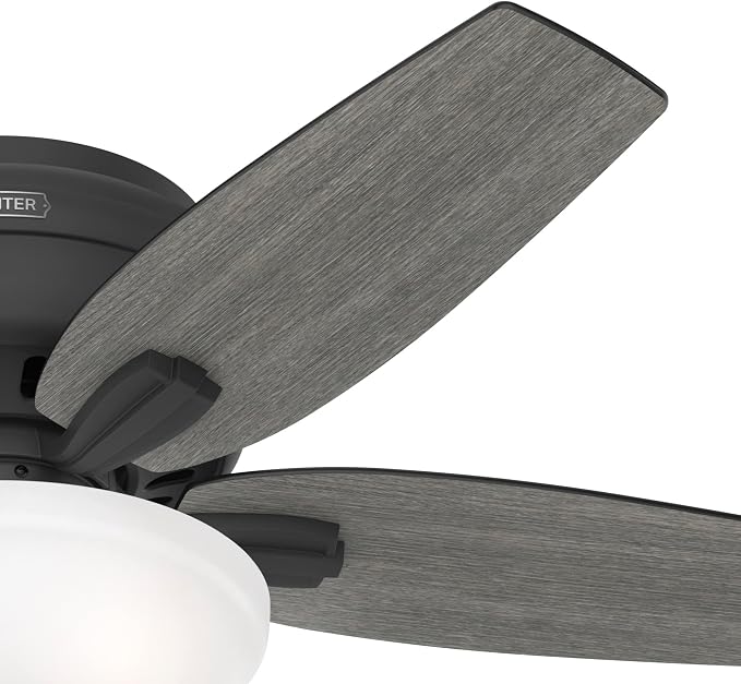 Hunter Newsome, Indoor, Ceiling Fan, with LED Light, 42 inch, Matte Black