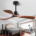 42-inch Silent Ceiling Fan Light with Remote Control, 3CCT, Walnut Finish | mobile app, full memory function, for use in living rooms, dining rooms, bedrooms, offices, balconies, and outdoors.