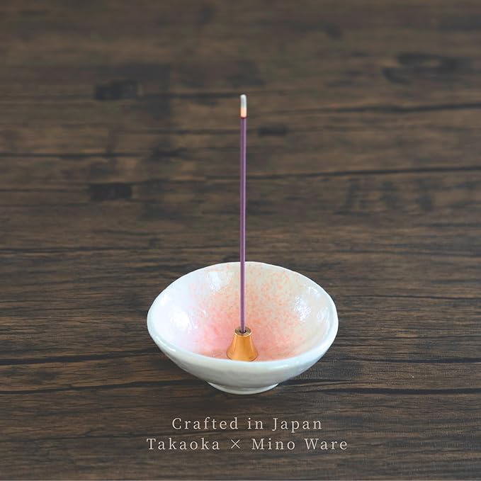 Incense Holder, Pink Cherryblossom Mt.Fuji,Ash Catcher,Made in Japan Traditional Crafts