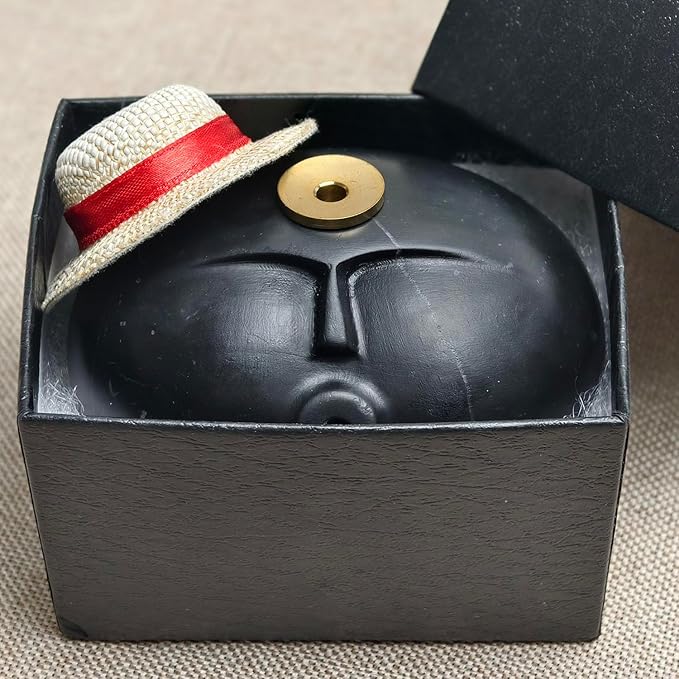Handmade Stone Figure Stick & Reflux Incense Burner, Aromatherapy Diffuser for Home Decor, Meditation & Relaxation(Black)