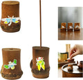 Bamboo Tea Pot Lid Incense Holder – Decorative Firing Stand for Home Decor, Yoga, Spa, Meditation, and Unique Decoration (Multicolor)