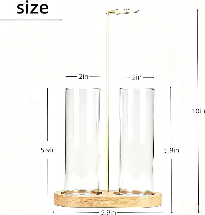 Incense Holder, Warm Minimalism Natural Incense Sticks Burner Holder with Storage,Hang Upside Down Incense Holder for Sticks with Glass Ash Catcher for Meditation Yoga Spa Room (Natural)