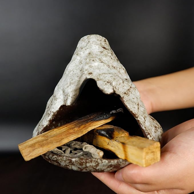 MOUGIGI Palo Santo Burner- Zongzi Modeling Incense Holder with Ash Catcher-Perfect for Sage, Sticks, and Copal-Aromatherapy Meditation Gift for Women-Perfect for Yoga, Meditation, and Anxiety Relief