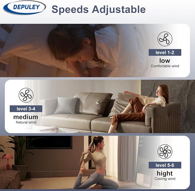 Depuley Ceiling Fans with Lights and Remote: Full Package 20" Modern Low Profile Flush Mount LED Ceiling Fan for Bedroom App Control - White Crystal Bladeless Fandelier for Laundry Room Kitchen
