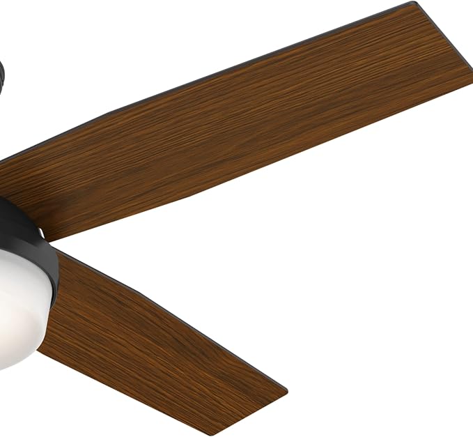 Hunter Dempsey, Outdoor or Indoor, Ceiling Fan, 52 inch, Matte Black