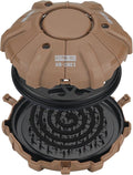 Tactical Mosquito Coil Holder for Outdoor,Mosquito Coil Burner,Incense Burner Holder Camping & CS Gaming - Portable Compact Mosquito Incense Box（Tan）