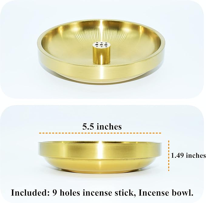 Incense Burner for Palo Santo Burning Sage Incense Holder Ash Catcher for Meditation Room Yoga