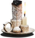 4 in 1 Ceramic Incense Burner Holder with Handle for Burning Sage, Palo Santo Stick, Joss Sticks, Candle in Your New House, Office, Yoga, Meditation Room