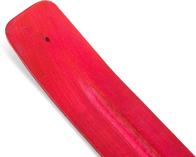 Incense Garden Wooden Incense Holder for Sticks Hand Painted 10 inches Long Assorted Colors