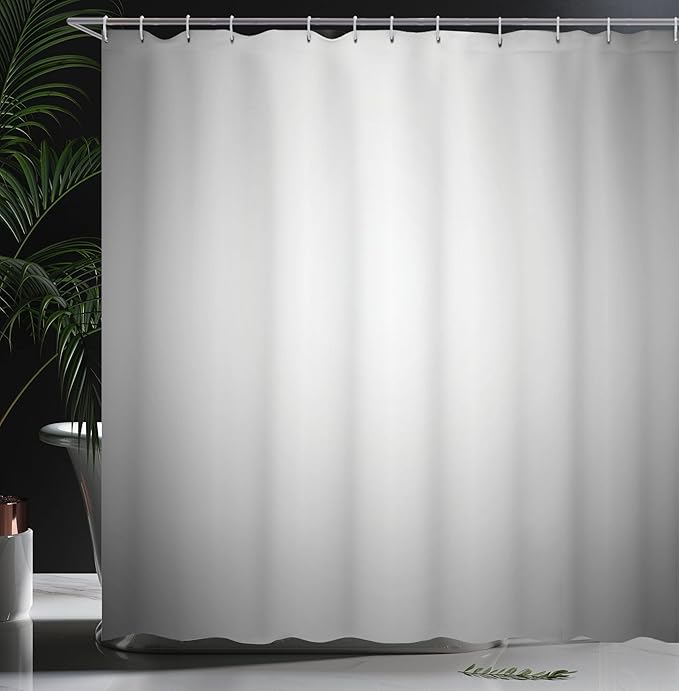 Ambesonne Grey Shower Curtain, Faded Digital Print Dark Blur Grungy Style Plain Mat Modern Urban Life Themed Art Print, Cloth Fabric Bathroom Decor Set with Hooks, 69" W x 75" L, Gray