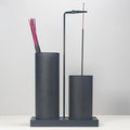 2 in 1 Incense Burner Holder for Sticks,Glass Incense Holder with Storage,Upside Down Incense Holder for Sticks with Glass Ash Catcher for Meditation Yoga Spa Room Home Decor[Full Black]