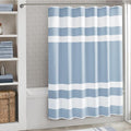 Madison Park Shower Curtain Spa Waffle Weave Long Shower Curtain for Bathroom 3M Scotchgard Moisture Management, Spa Quality Modern Shower Curtains for Bathroom, Long 72x78 Blue