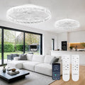 addlon 2 Pack Ceiling Fans with Lights and Remote, 20'' Low Profile Ceiling Fans, 3000-6000K Dimmable Modern Flush Mount LED Fan Light, Fandelier Ceiling Fan for Bedroom, Kitchen, Living Room