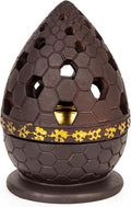 Incense Burner Holder, Bakhoor Frankincense Charcoal Censer Resin Stand, Ideal for Aromatherapy Yoga Spa, Home Christian Church Decor (Coffee)