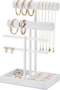 Jewelry Organizer Stand for Necklaces, Bracelets, Earrings, Rings, PW | 3 Tier Velvet Bracelet Holder Display | Jewelry Organizers and Storage | Jewelry Tree | Jewelry Towers