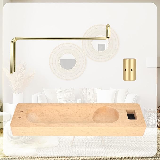 4 in 1 Palo Santo Sage Burner Holder, Wood Incense Sticks & Candle Holder for Burning for Yoga Smudging Lasting Burn Ash Catcher Home Decor & Gift Easy Installation