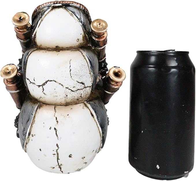 Ebros Gift Steampunk Geared Clockwork Pipework Trio Morphing Skulls Smoke Waterfall Backflow Incense Cone Tower Holder Burner Gothic Statue Home Fragrance Accessory Accent Figurine