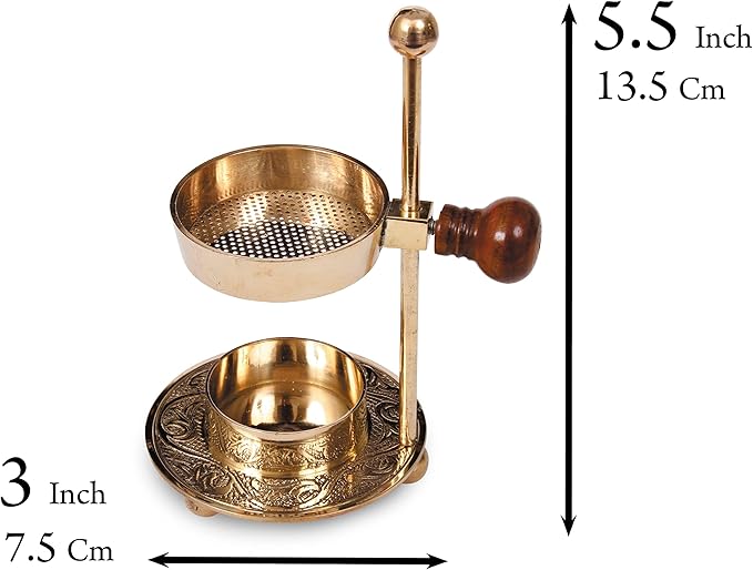 Resin Incense Burner – Dual Use Tea Light or Charcoal Heated | Adjustable Brass Design for Frankincense, Myrrh & Copal | Spiritual Gift for Home Fragrance